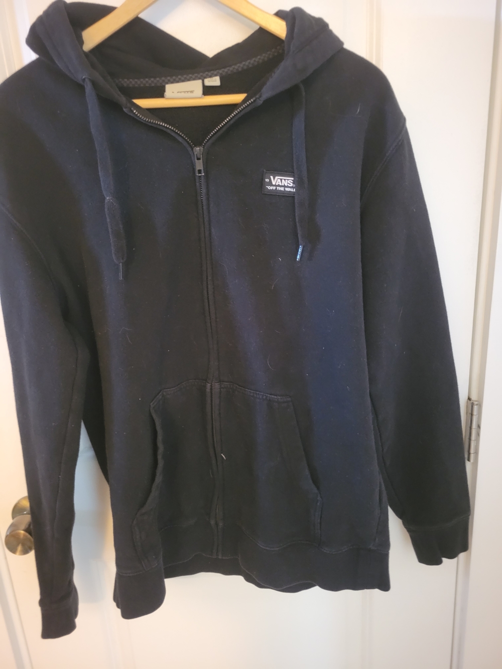 Vans Black Zip-Up Hoodie with Hood